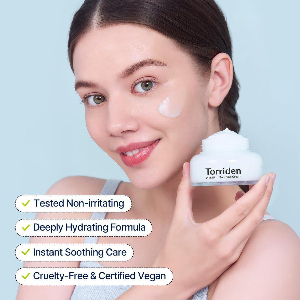Torriden Creme Calmante DIVE IN Ácido Hialurônico de Baixo Peso Molecular 100 ml