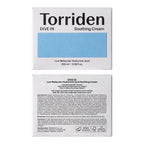 Torriden Creme Calmante DIVE IN Ácido Hialurônico de Baixo Peso Molecular 100 ml