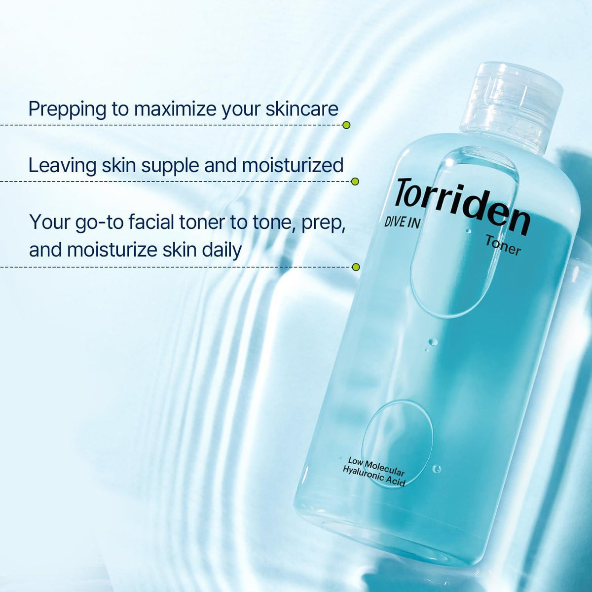 Torriden Tônico DIVE IN Ácido Hialurônico de Baixo Peso Molecular 300 ml
