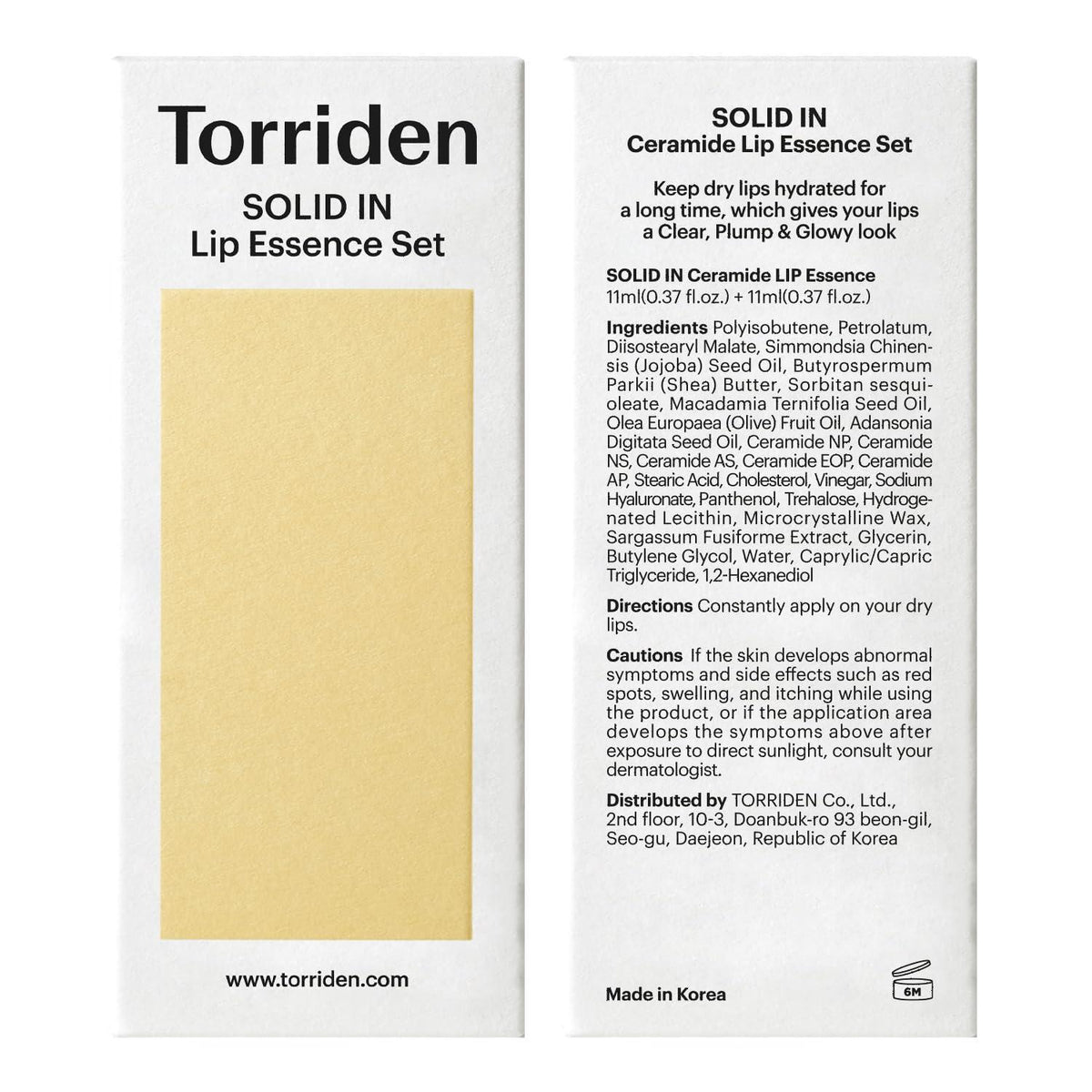 Torriden Essência Labial Solid In Ceramidas 11 ml