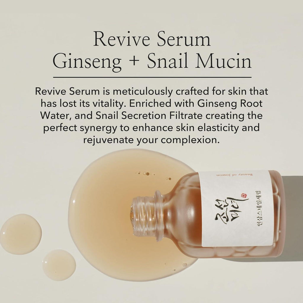 Beauty of Joseon Sérum Revive com Ginseng e Mucina de Caracol 30 ml