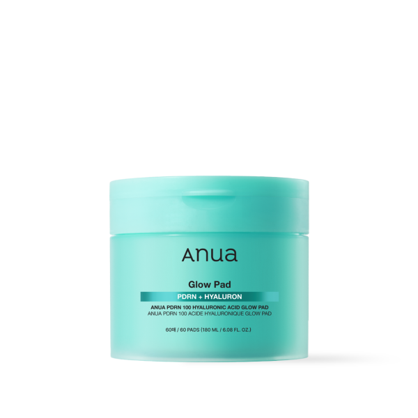 Anua Discos Faciais PDRN 100 Hyaluronic Acid Glow — 60 unidades, 180 ml