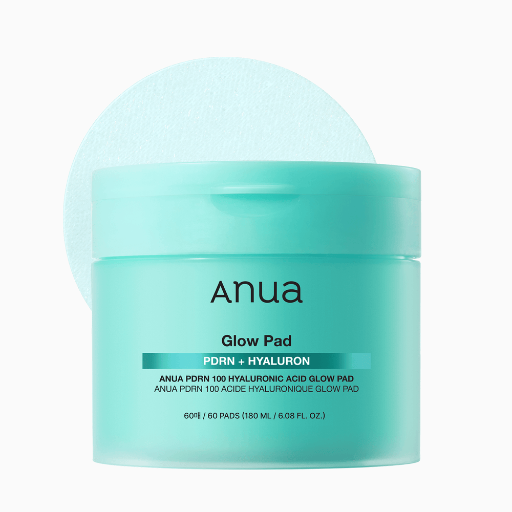Anua Discos Faciais PDRN 100 Hyaluronic Acid Glow — 60 unidades, 180 ml