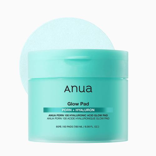 Anua Discos Faciais PDRN 100 Hyaluronic Acid Glow — 60 unidades, 180 ml