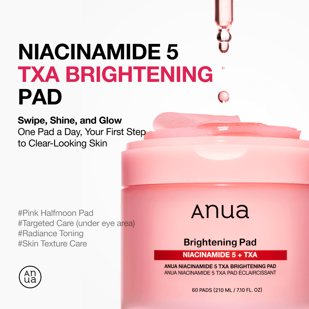 Anua Discos Faciais Iluminadores Niacinamide 5 + TXA — 60 unidades, 210 ml