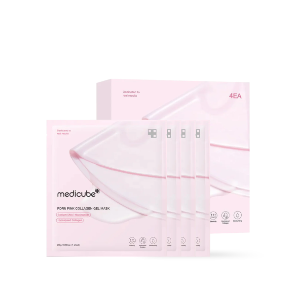 Medicube Máscara em Gel PDRN Pink Collagen 4 unidades