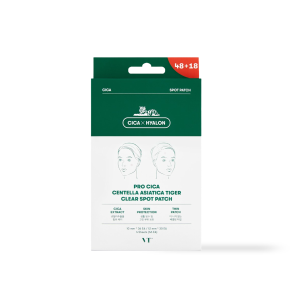 VT Cosmetics Adesivo para Espinhas Pro Cica Tiger Clear 66 unidades