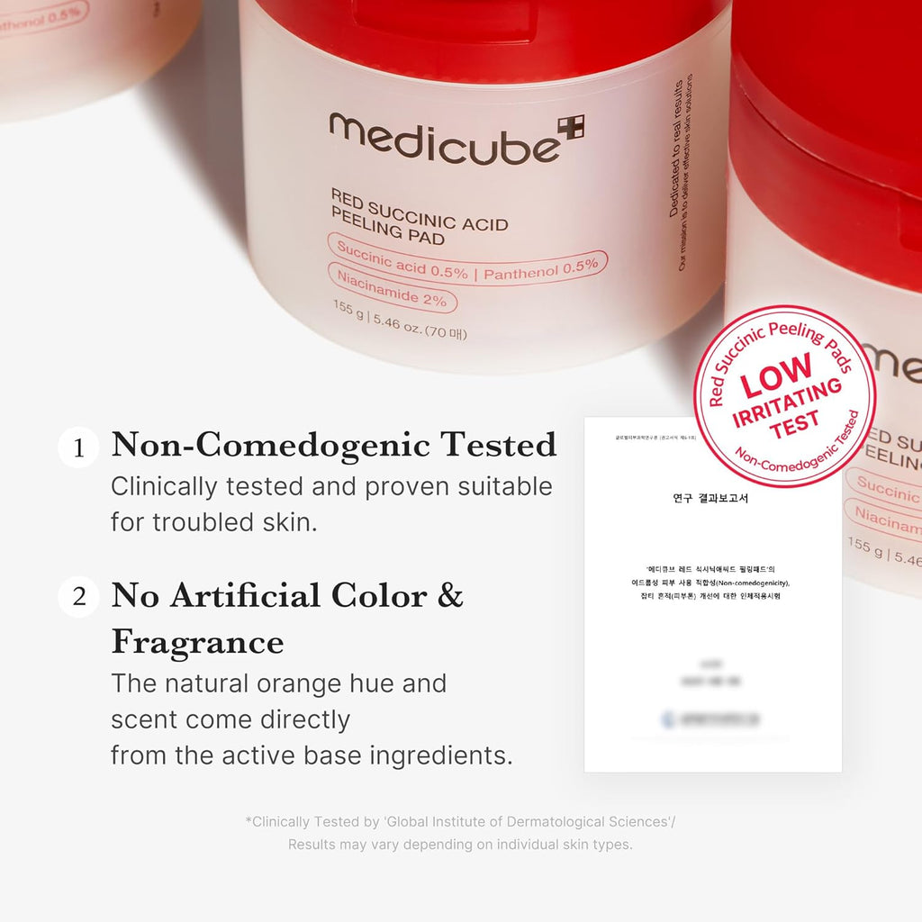 Medicube Discos Esfoliantes Red Ácido Succínico 70 unidades
