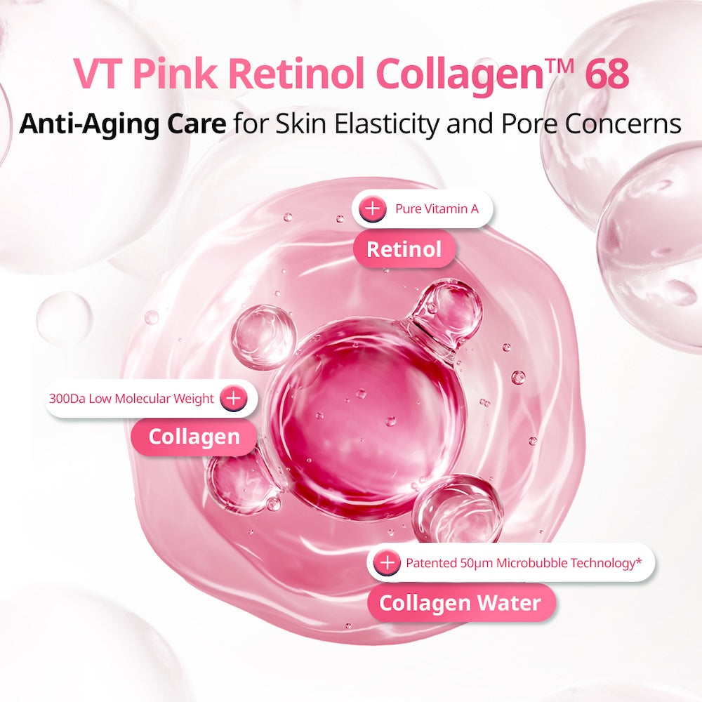 VT Cosmetics Sérum de Microbolhas Rosa Retinol e Colágeno 70 ml