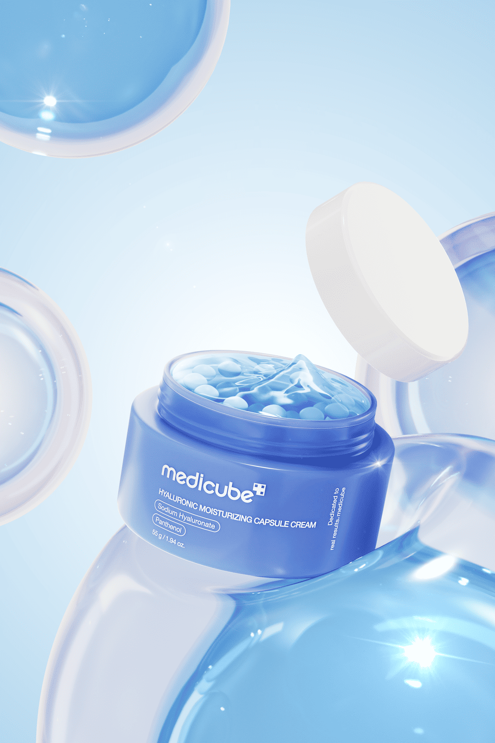 Medicube Creme Hidratante com Cápsulas de Ácido Hialurônico 55 g
