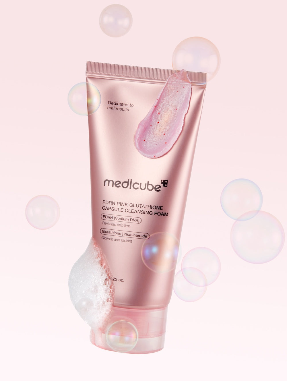 Medicube Espuma de Limpeza com Cápsulas PDRN Pink Glutationa 120 g