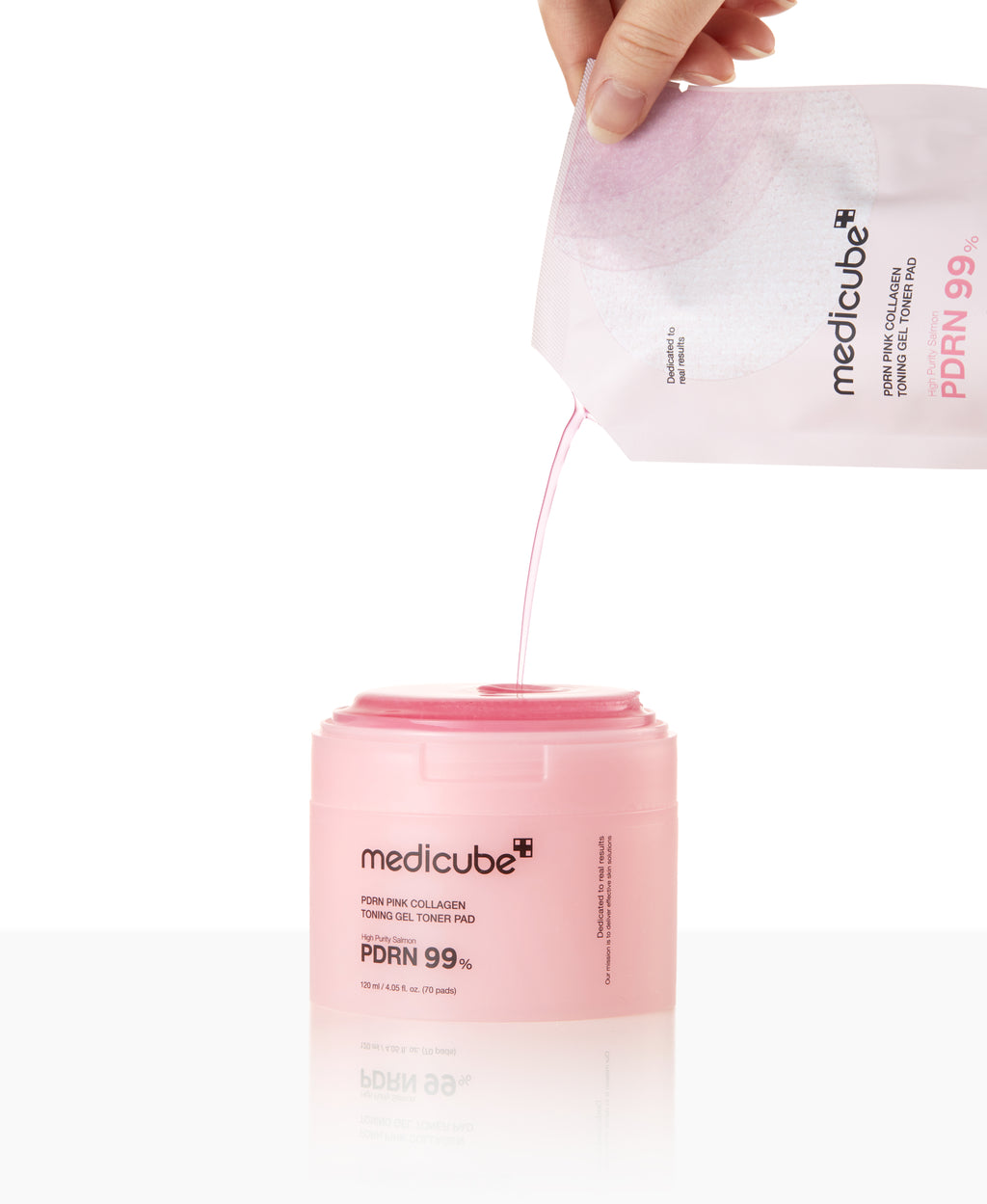 Medicube Discos Tonificantes em Gel PDRN Pink Collagen 70 unidades