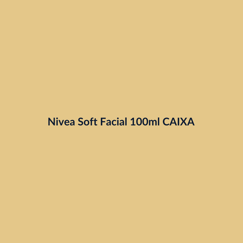 Nivea Soft Facial 100ml CAIXA