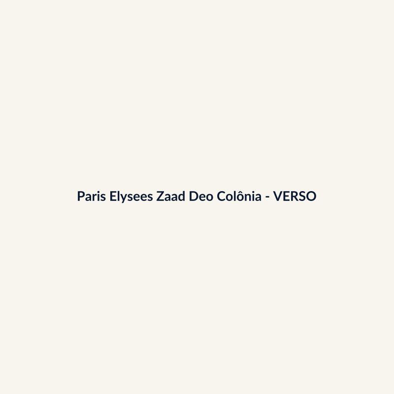 Paris Elysees Zaad Deo Colônia Nacional 100g - imagem 2