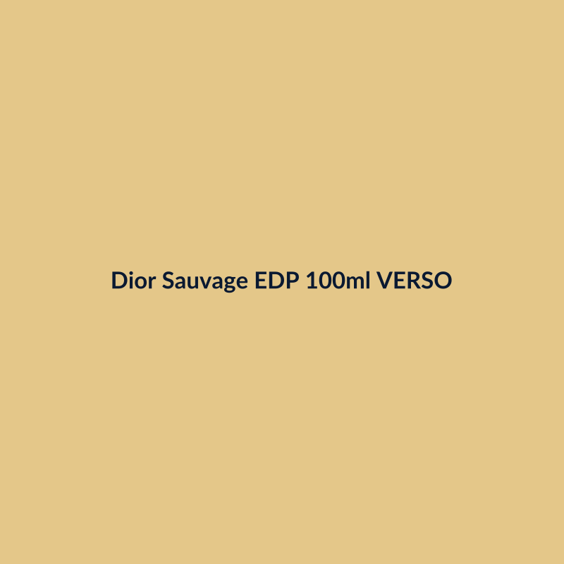 Dior Sauvage EDP 100ml VERSO