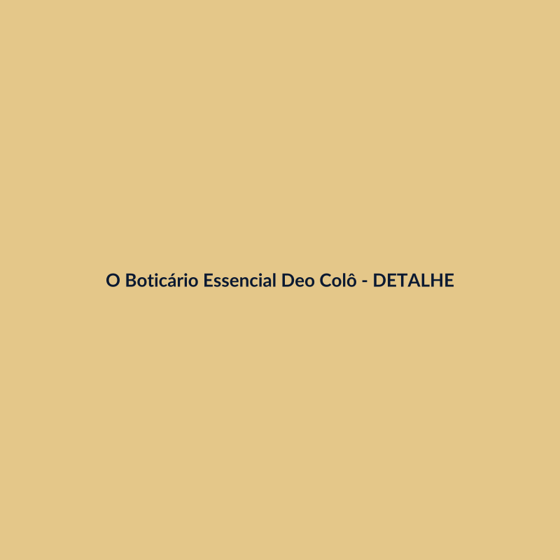 O Boticário Essencial Deo Colônia Nacional 50ml - imagem 3