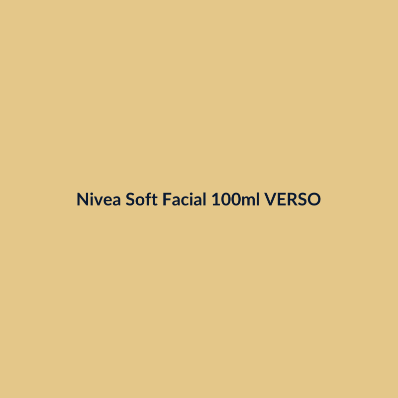 Nivea Soft Facial 100ml VERSO