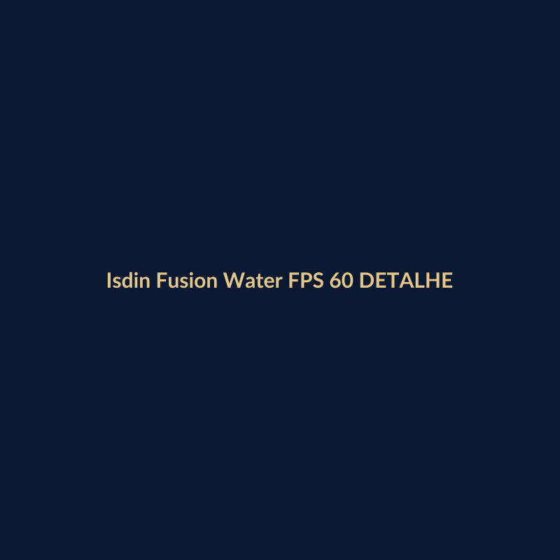 Isdin Fusion Water FPS 60 50ml DETALHE