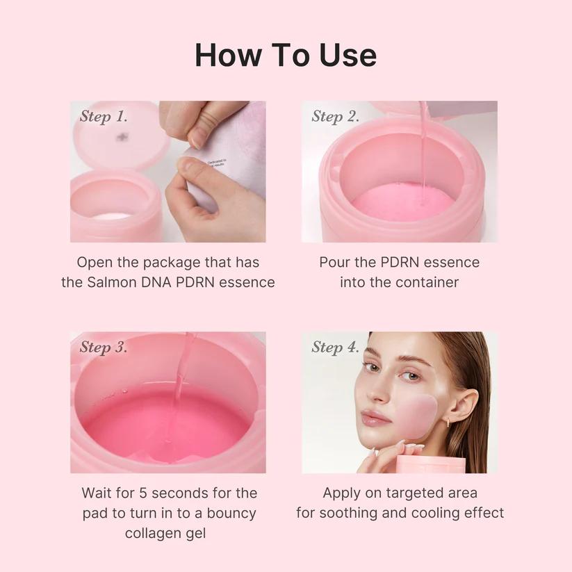 Medicube Discos Tonificantes em Gel PDRN Pink Collagen 70 unidades