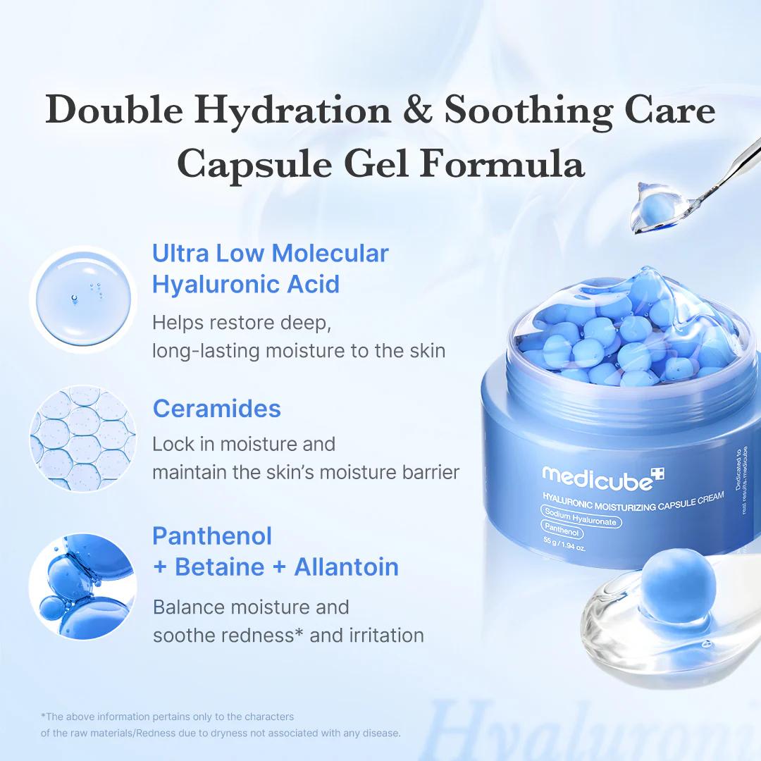 Medicube Creme Hidratante com Cápsulas de Ácido Hialurônico 55 g