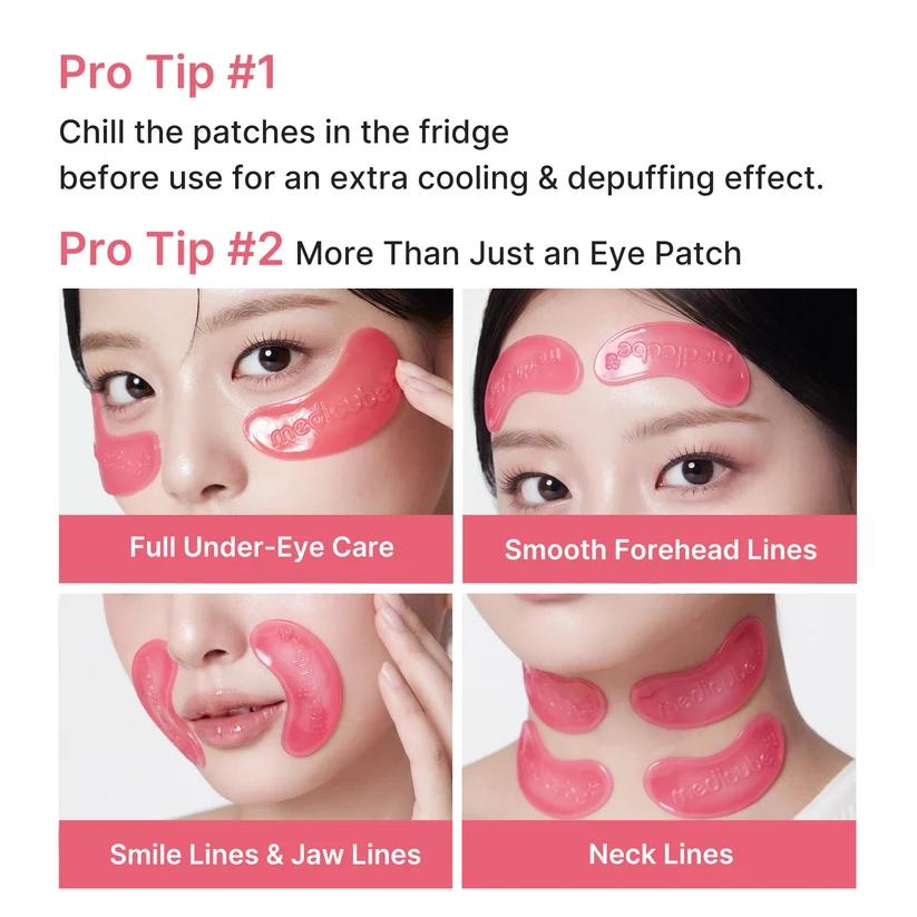 Medicube Máscara em Gel para Olhos PDRN Pink Collagen 6 pares