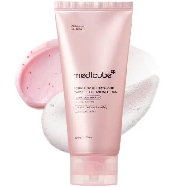 Medicube Espuma de Limpeza com Cápsulas PDRN Pink Glutationa 120 g