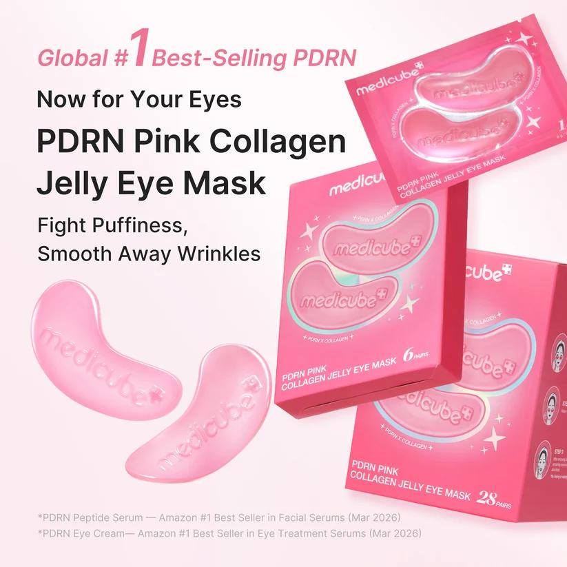 Medicube Máscara em Gel para Olhos PDRN Pink Collagen 6 pares